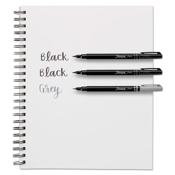 Sharpie® Brush Tip Pens, Fine Brush Tip, Black, Dozen freeshipping - TVN Wholesale